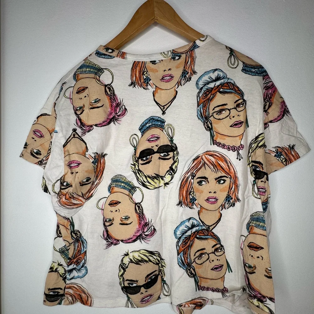 Zara Multicolor Graphic Women's Tee - Picture 4 of 4
